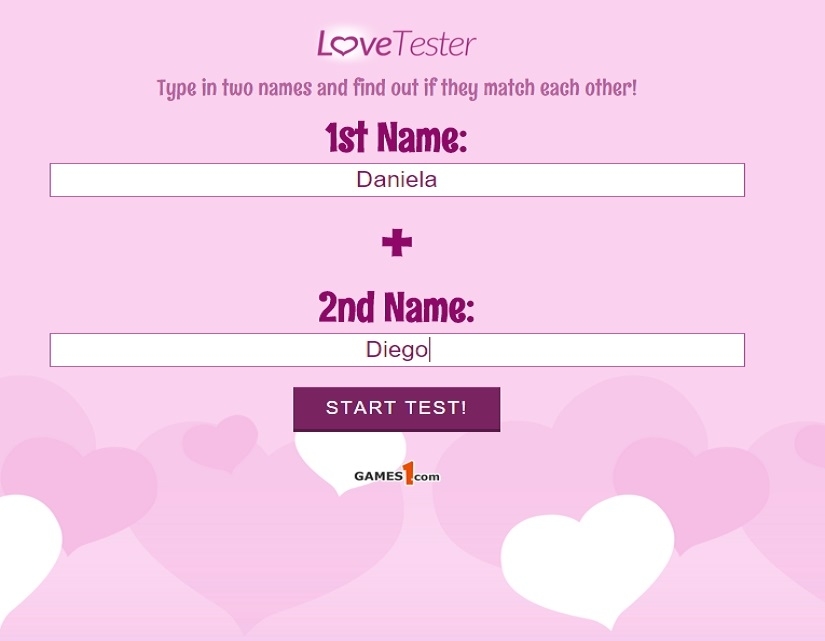 Love Test o Teste do Amor no Jogos Online Grátis