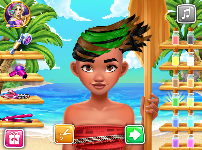 Jogo Moana Princess Real Haircuts no Jogos 360