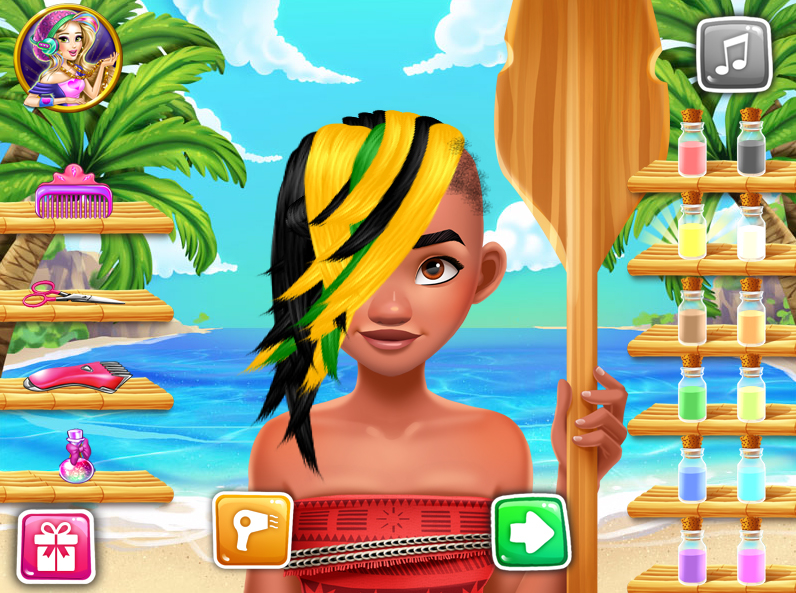 Jogo Moana Princess Real Haircuts no Jogos 360